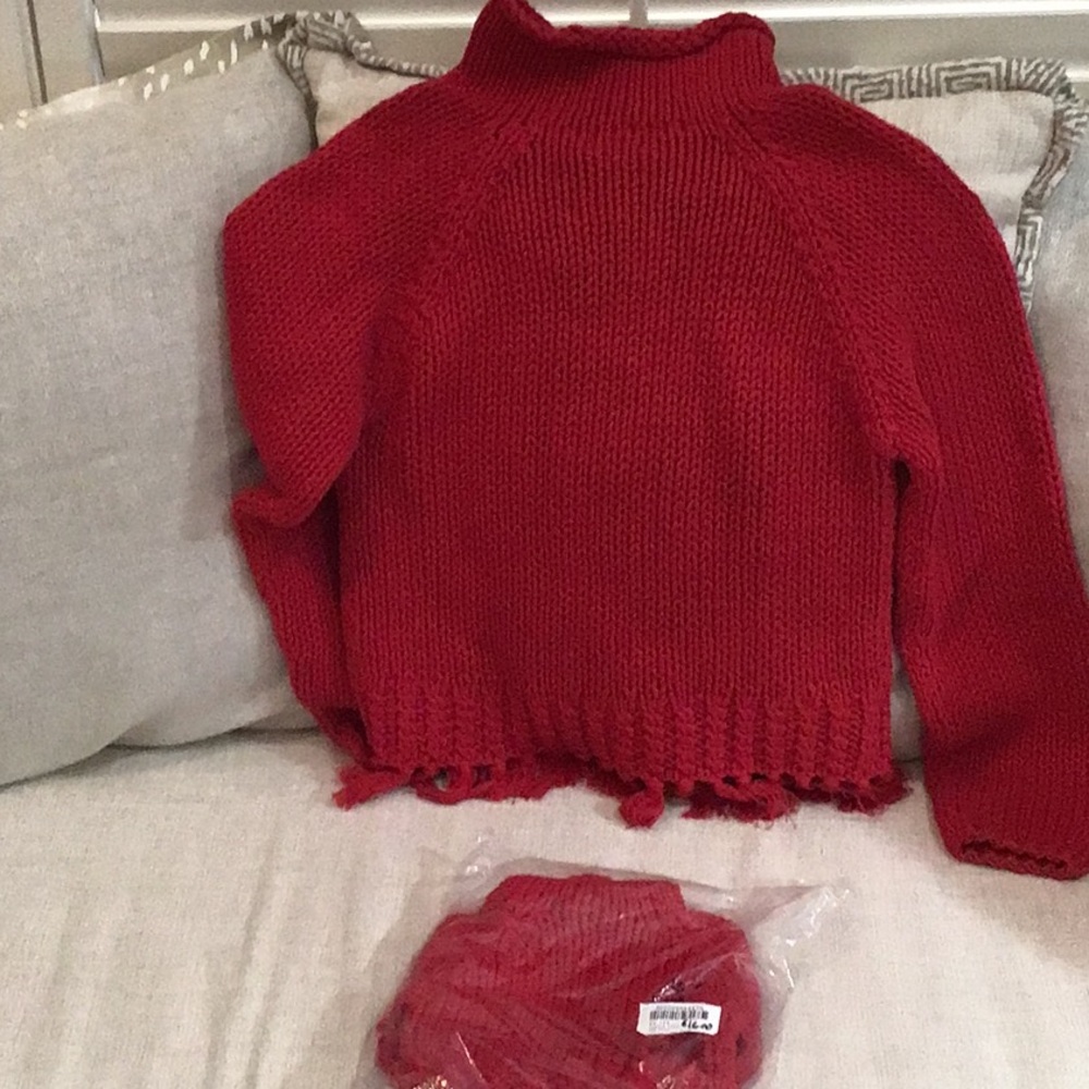My Twinn  Doll Sweatern& matching child’s Red Sweater